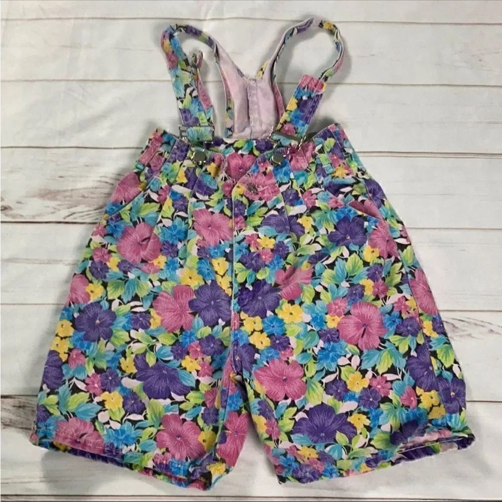 Sierra West Vintage Floral Jean Overalls